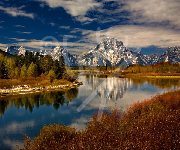 WYOMING Mount Moran and Snake River